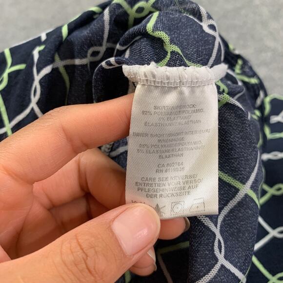 Nivo NVO Skort Womens S Small Navy Green Stretch Mesh Shorts Performance Golf - Picture 8 of 13